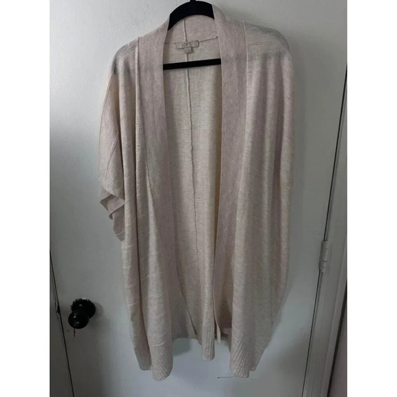 LOFT CREAM SWEATER WRAP WOMENS SIZE SMALL- RUNS BIG #0880 - Picture 1 of 7